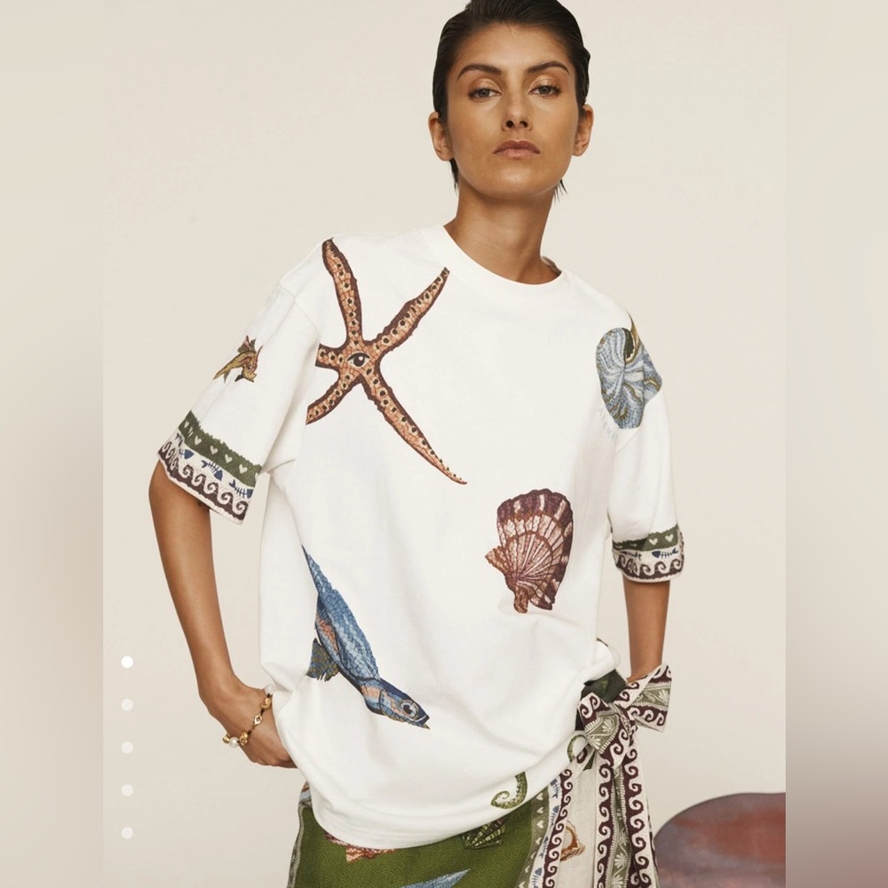 Alemais Bath House Tee - Cream and Multicolor